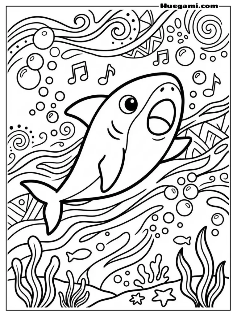 Baby Shark Singing And Swimming