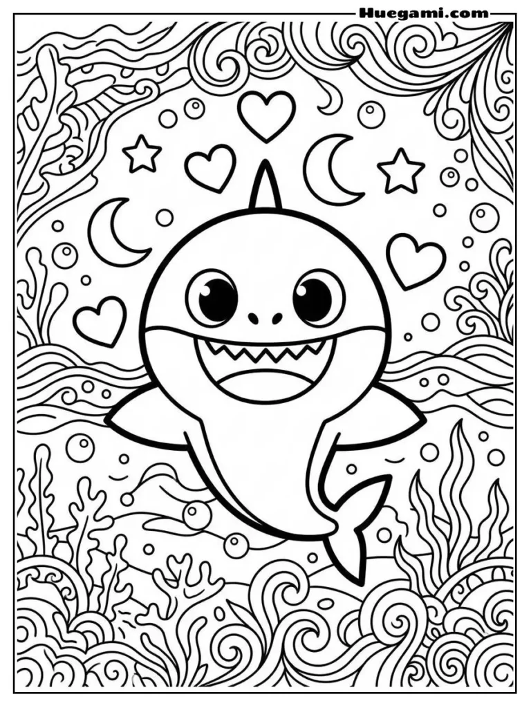 Baby Shark Smiling With Hearts
