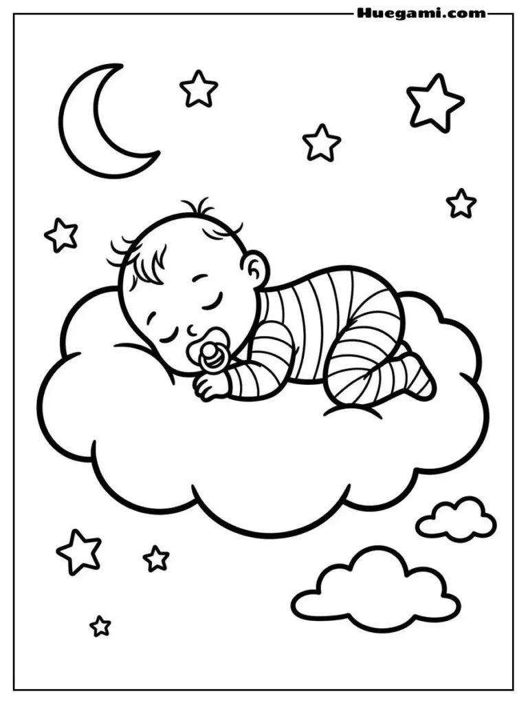 Baby With Pacifier Sleeping