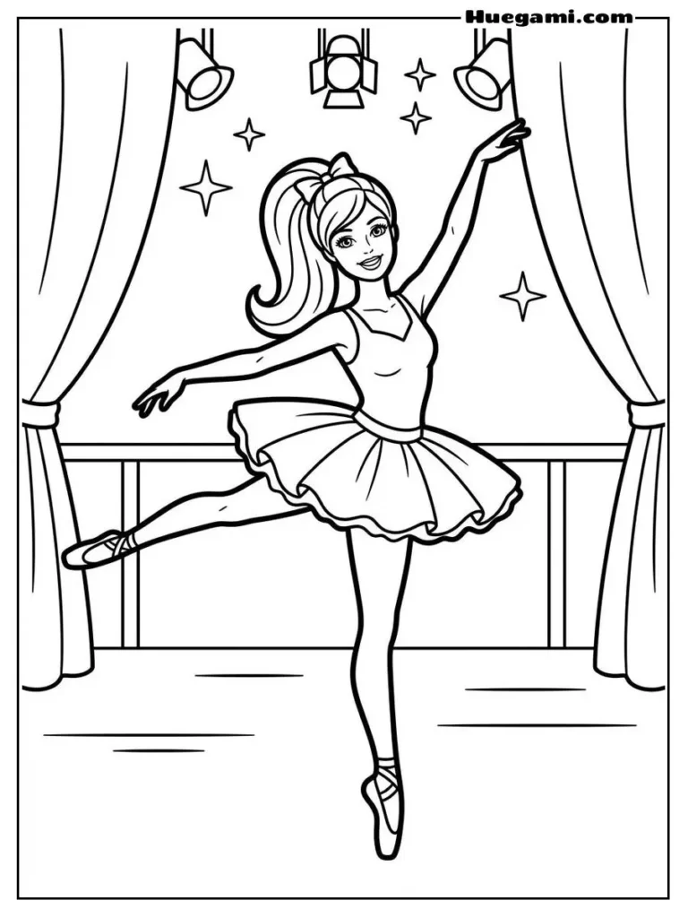 Barbie Ballet Dancing Illustration