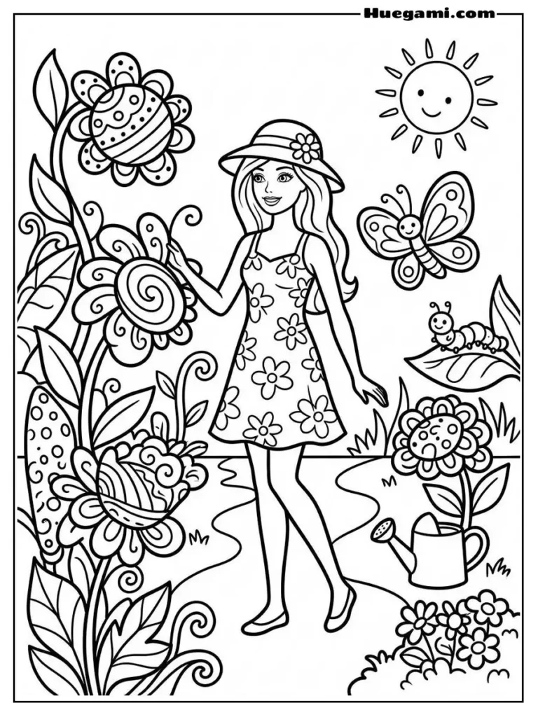 Barbie In Magic Garden Illustration