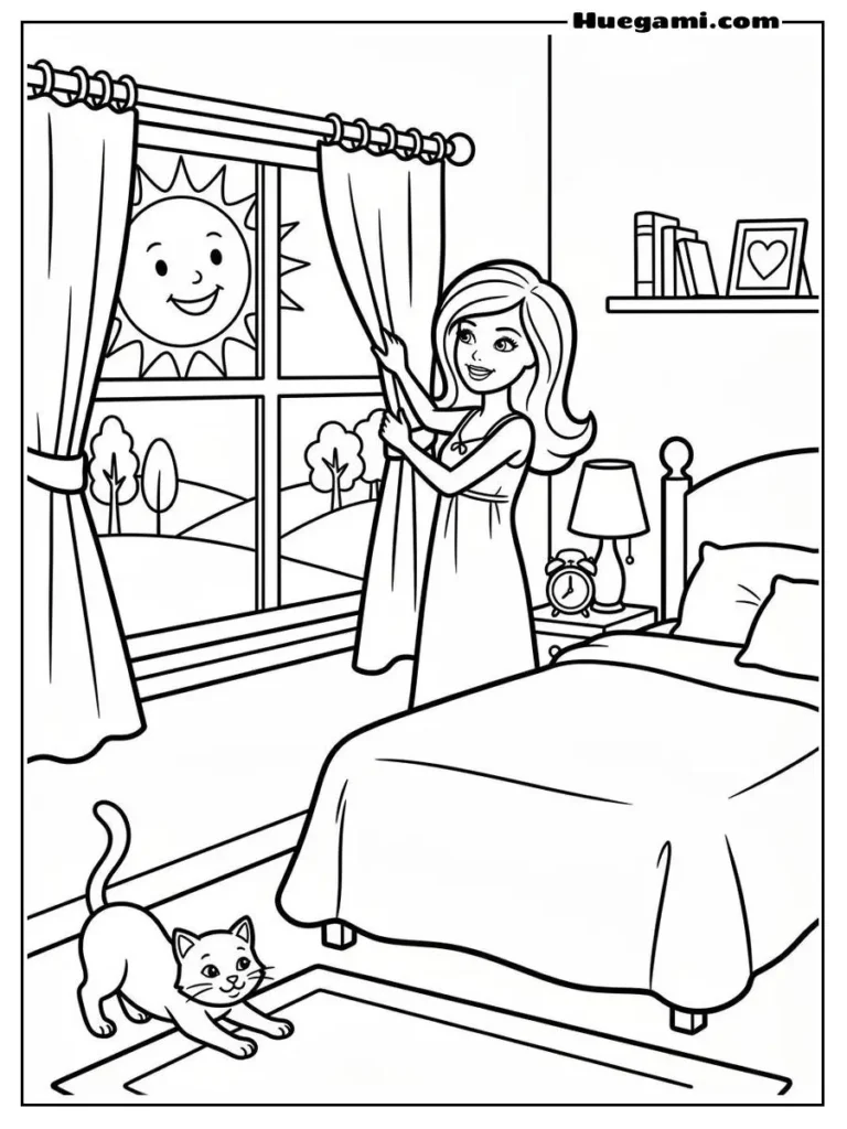 Barbie Morning Routine Illustration