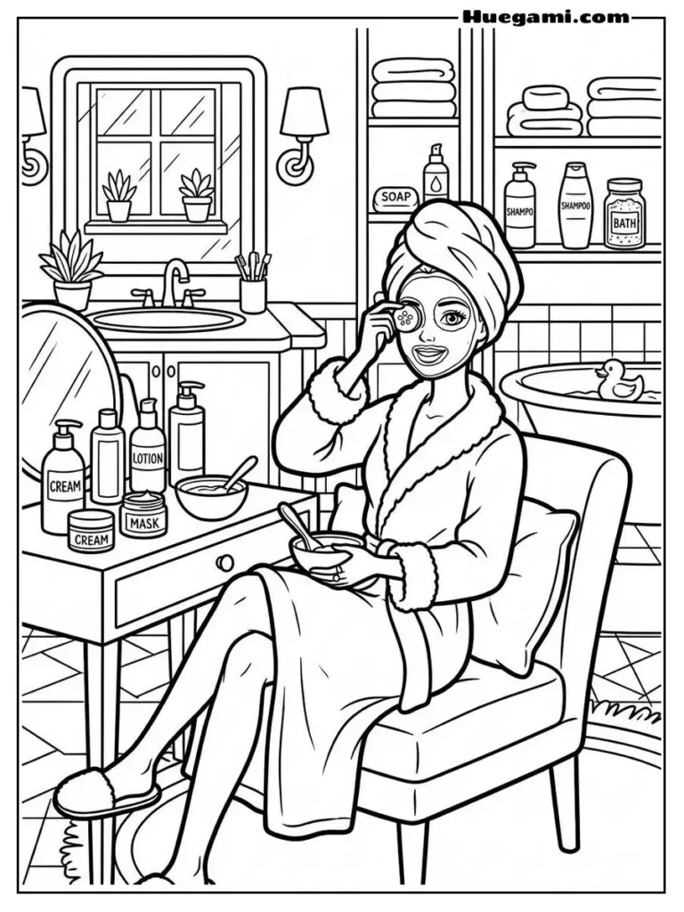 Barbie Spa Self Care Illustration