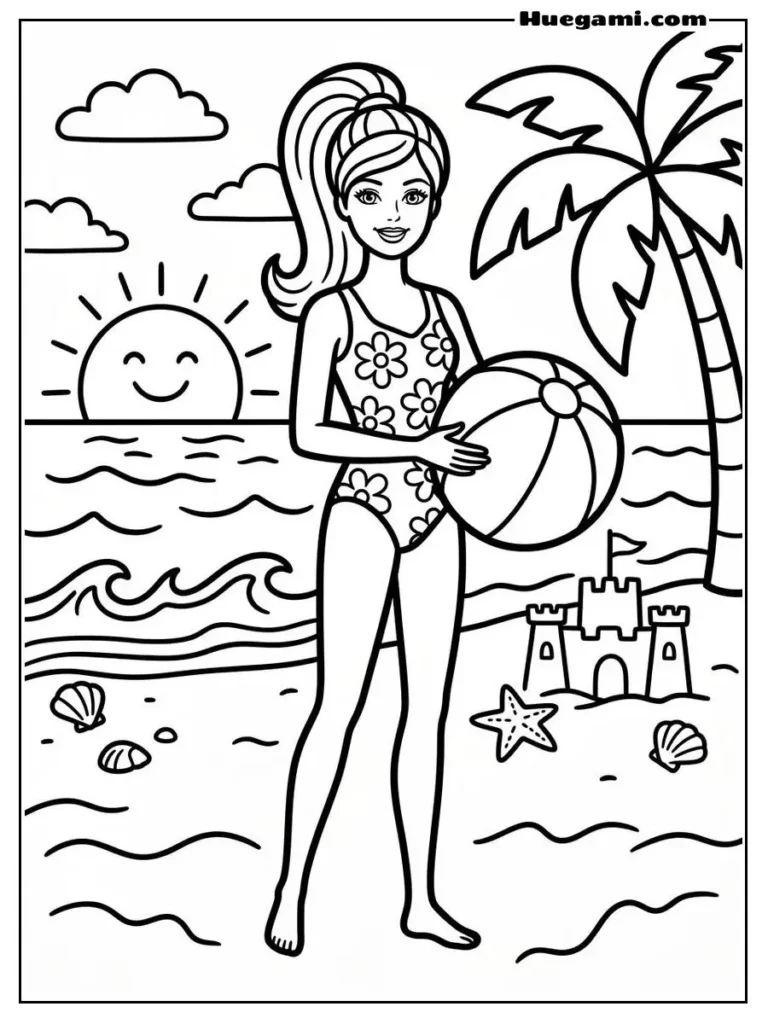 Barbie Standing On The Beach