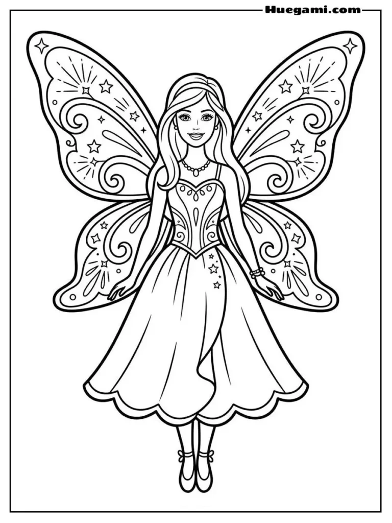 Barbie With Sparkling Fairy Wings Illustration