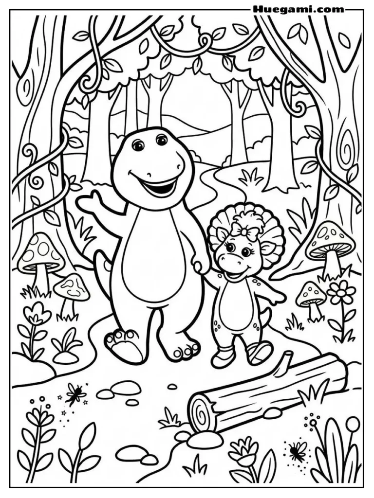 Barney And Baby Bop Having