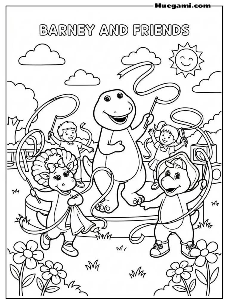 Barney And Friends Dancing With Ribbons