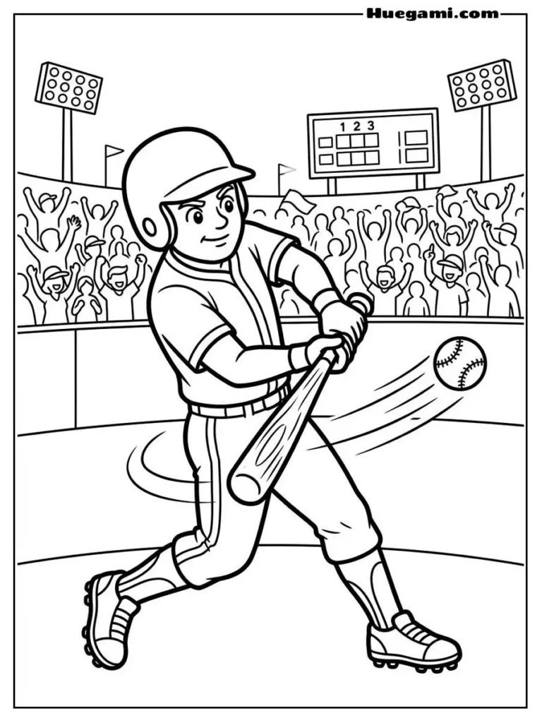 Baseball Of Player Hitting
