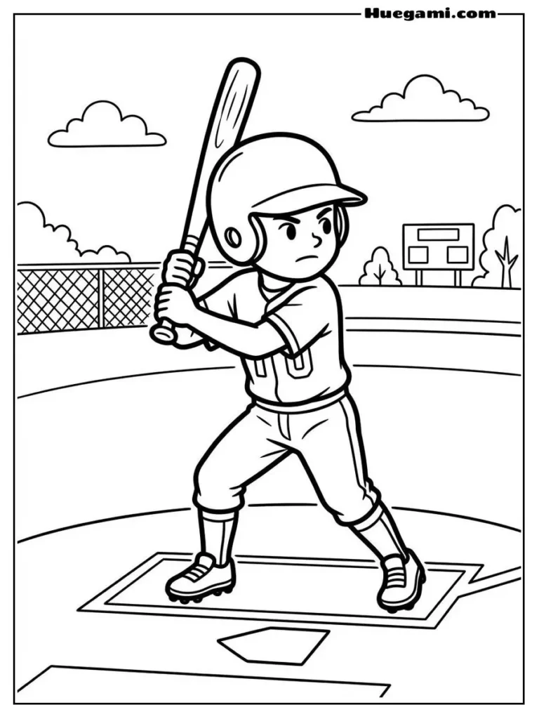 Baseball Player Ready To Hit