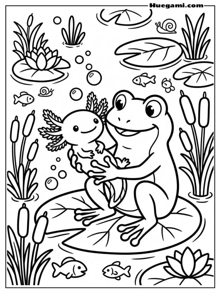 Cute Axolotl Being Held Gently