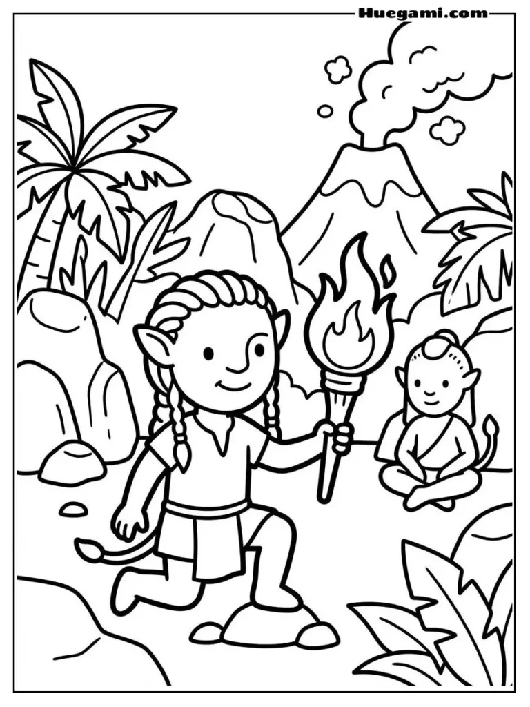 Printable Coloring Avatar 3 Fire And Ash