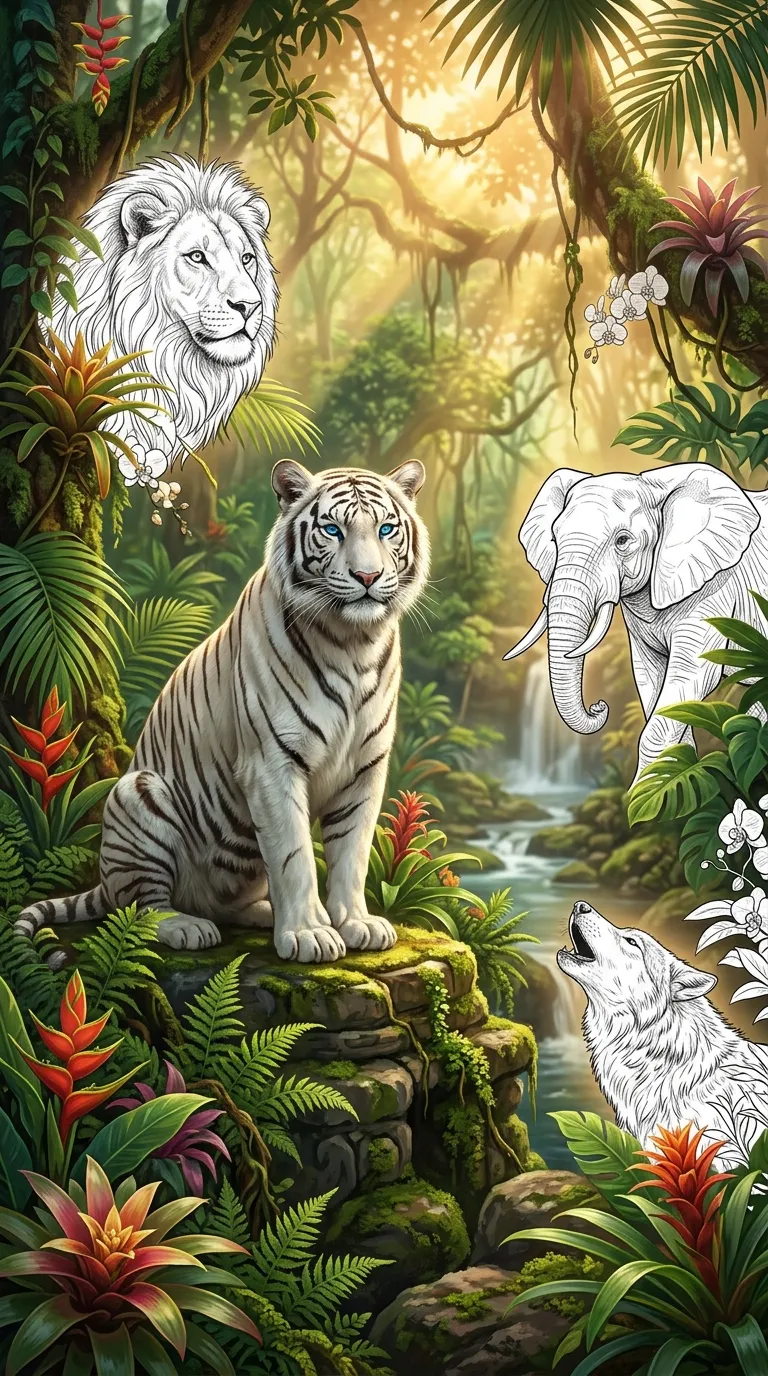 Child coloring a nature-themed page at a table
