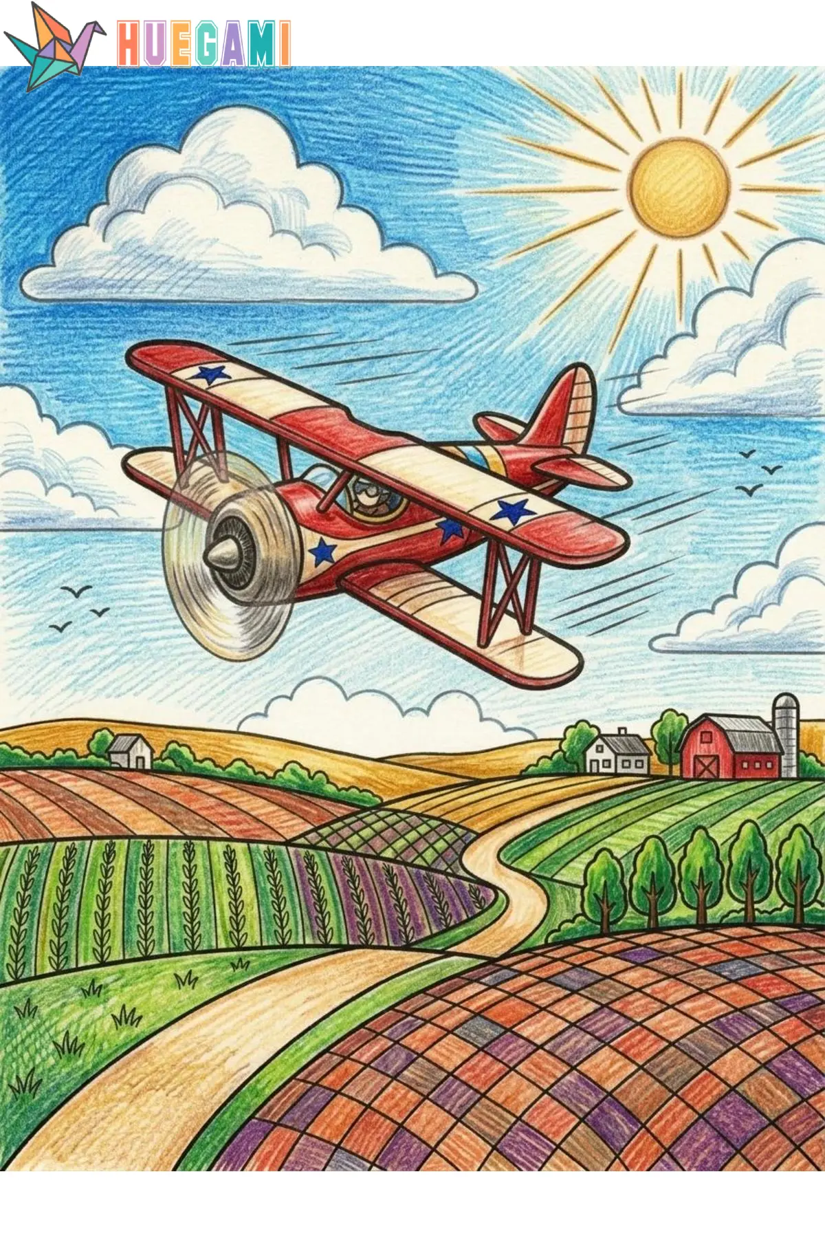 Airplane coloring page
