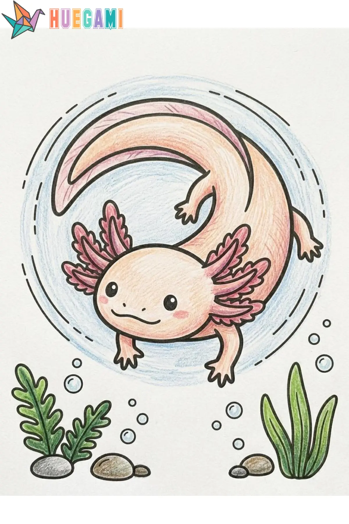 Axolotl coloring page