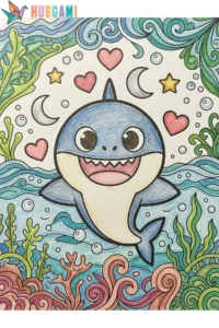 baby shark coloring sheets featured image