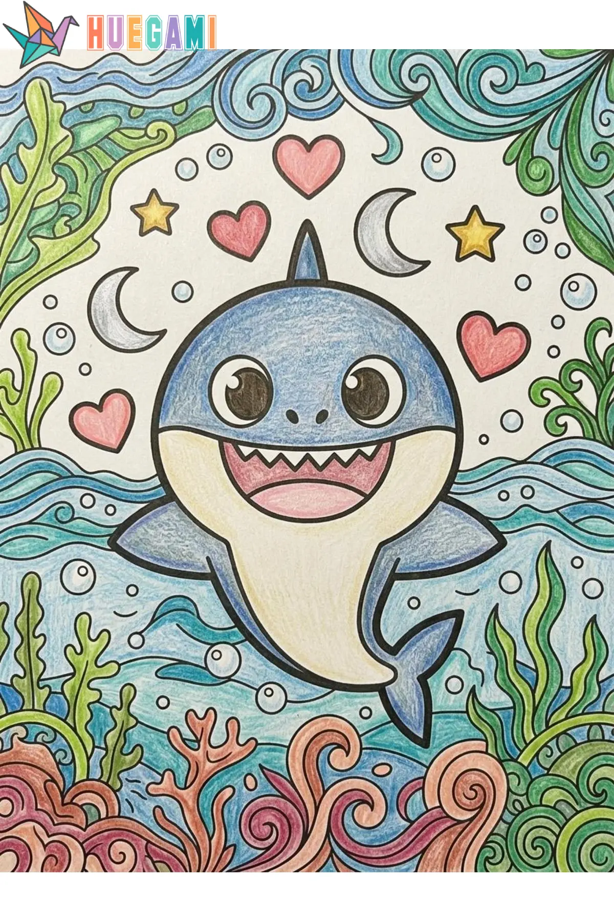 baby shark coloring sheets featured image