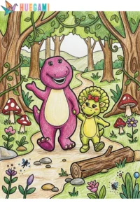 barney coloring sheets featured image