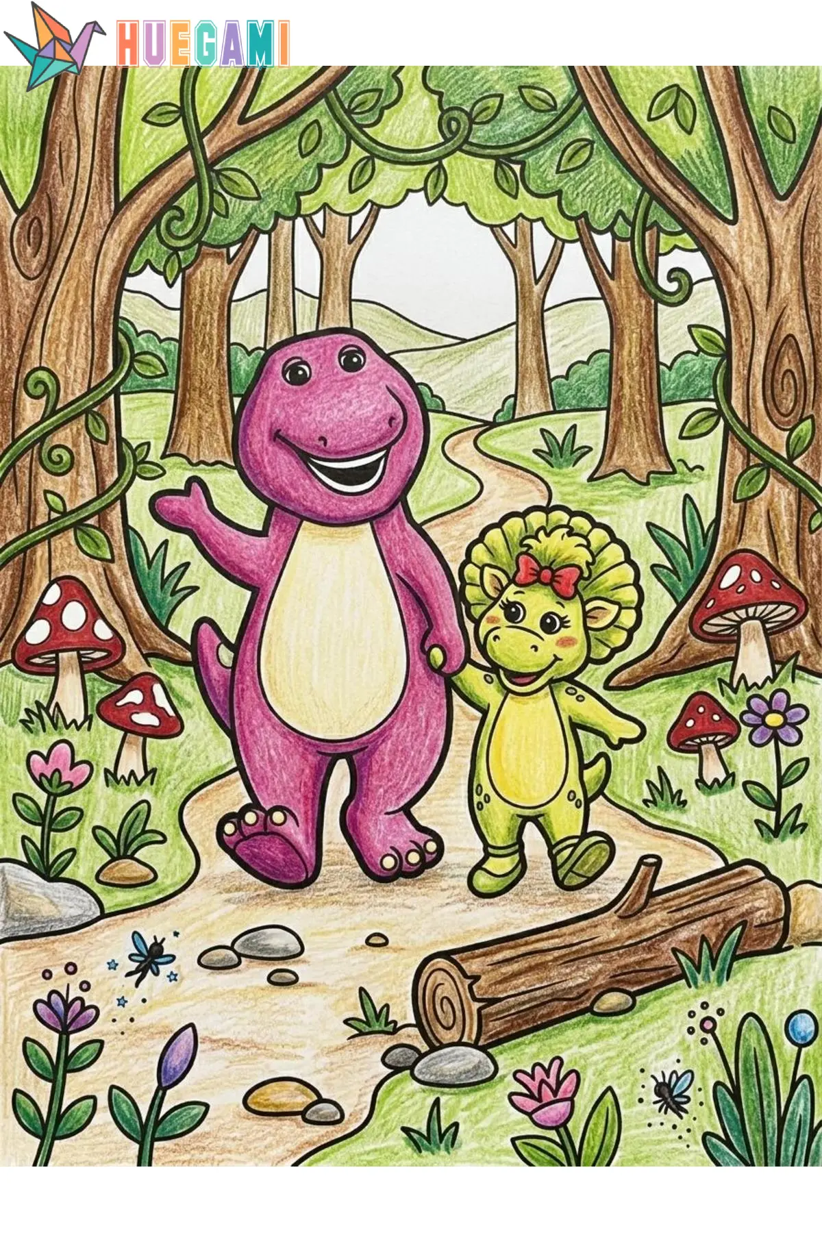 barney coloring sheets featured image