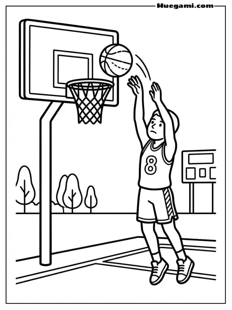 An Athlete Shooting The Ball
