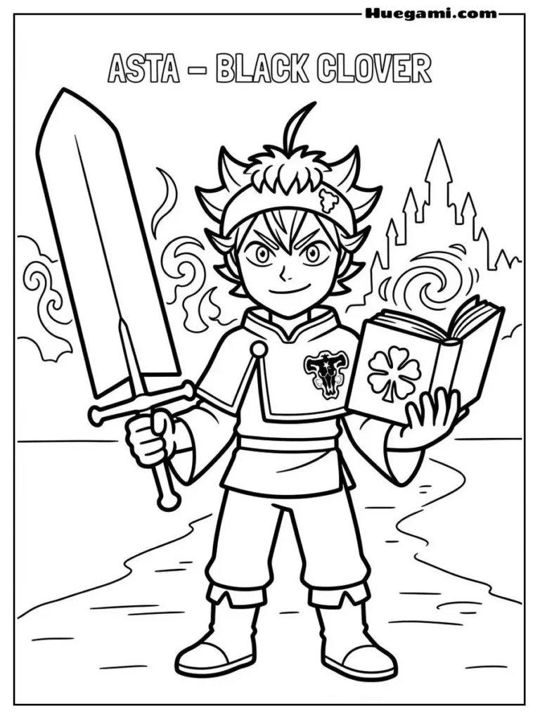 Asta Black Clover Grimoire And Sword