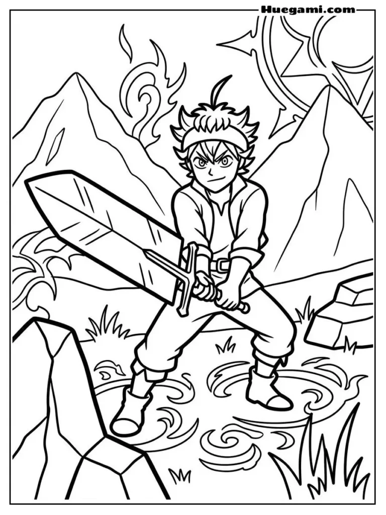 Asta Black Clover With Demon Sword
