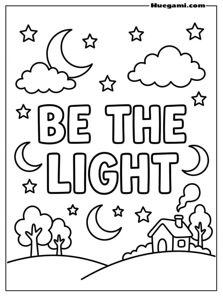 Be The Light Starry Night Illustration 1