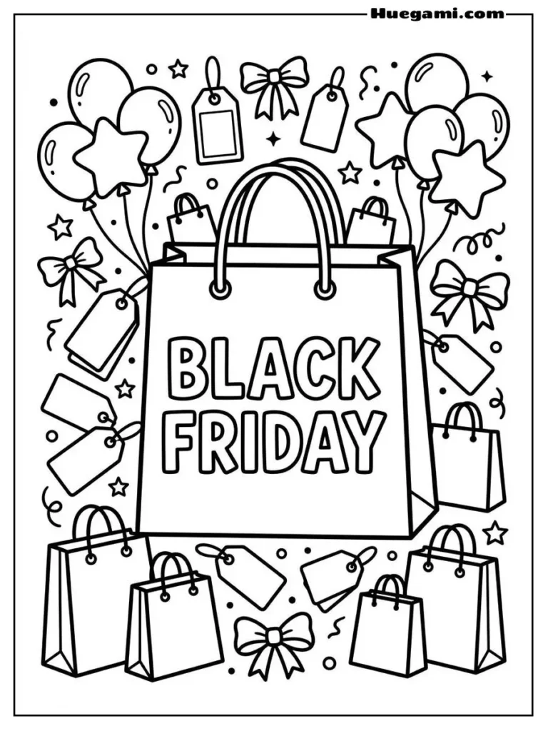 Black Friday Shopping Bag Illustration