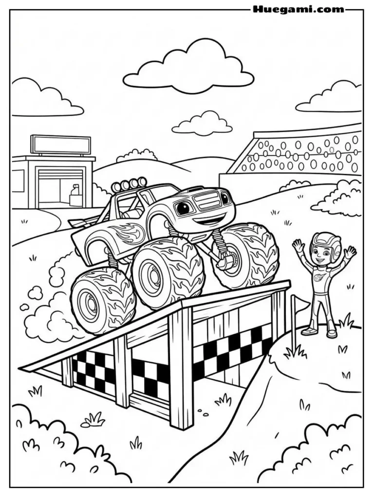 Blaze Rolls Onto A Ramp
