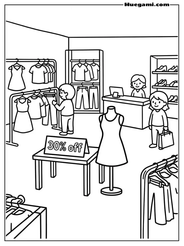 Fashion Boutique Sale Illustration
