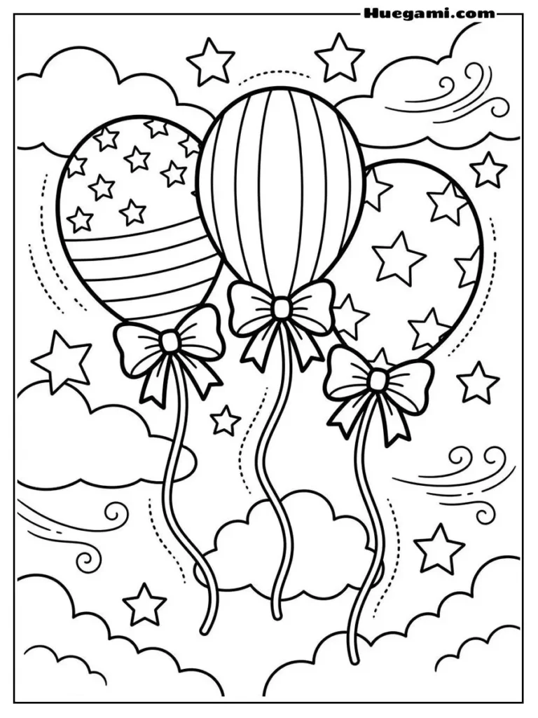 Fourth Of July Ice Cream Cart Illustration