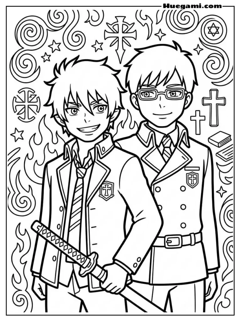 Rin And Yukio Standing Together