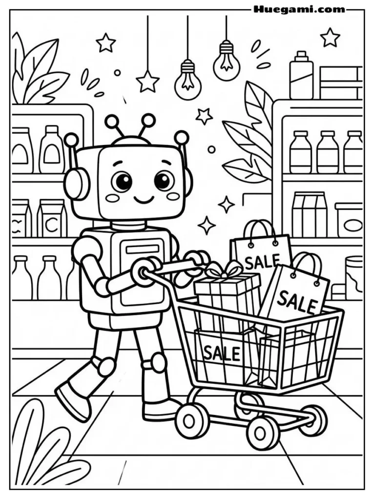 Robot Shopper Illustration
