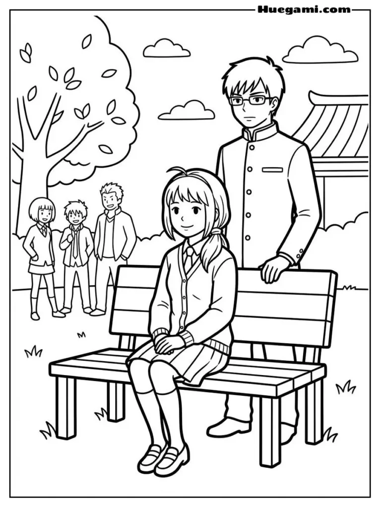 Shiemi Sitting Peacefully While Yukio