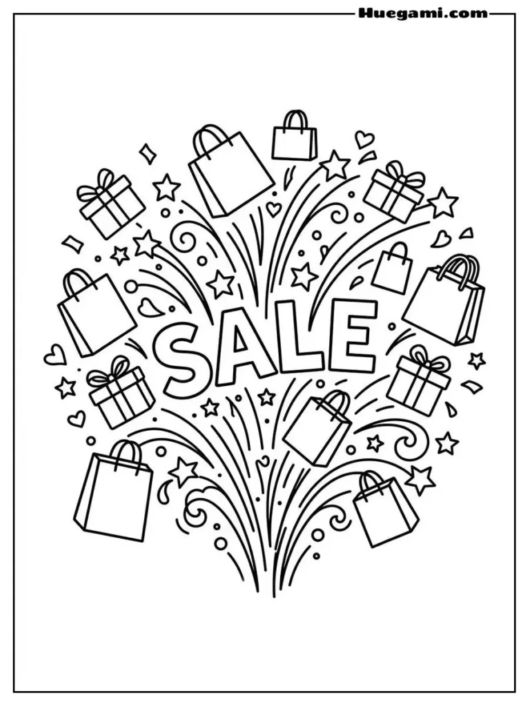 Shopping Joy Explosion Illustration