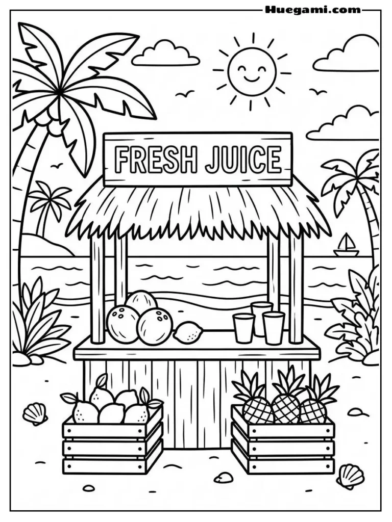 Tropical Juice Stand Illustration