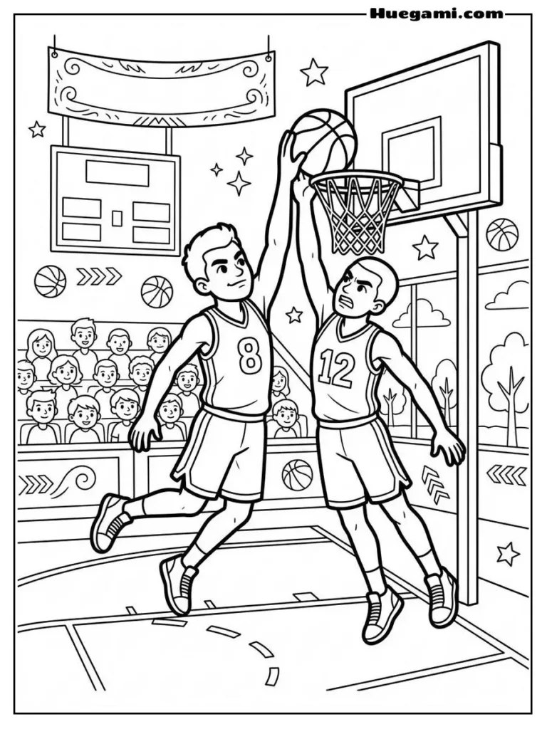 Two Male Players Competing