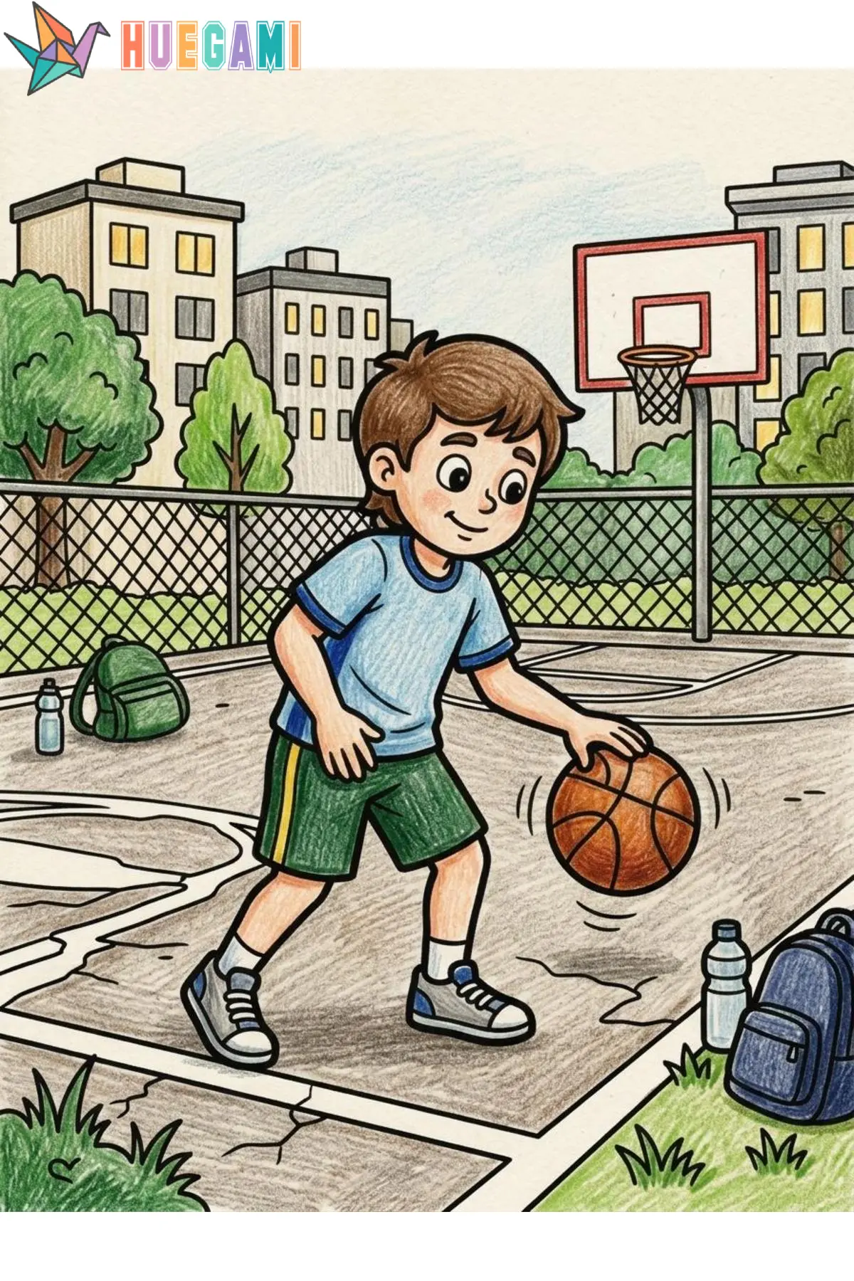 basketball coloring sheets featured image