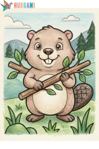 beaver coloring sheets featured image