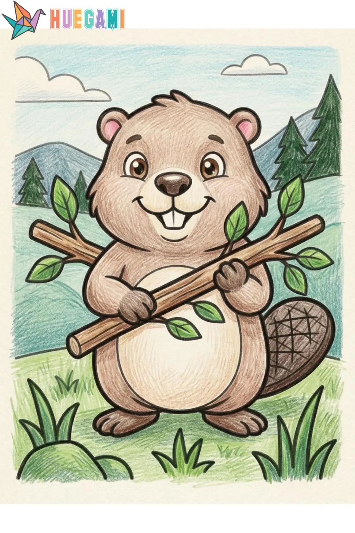 beaver coloring sheets featured image