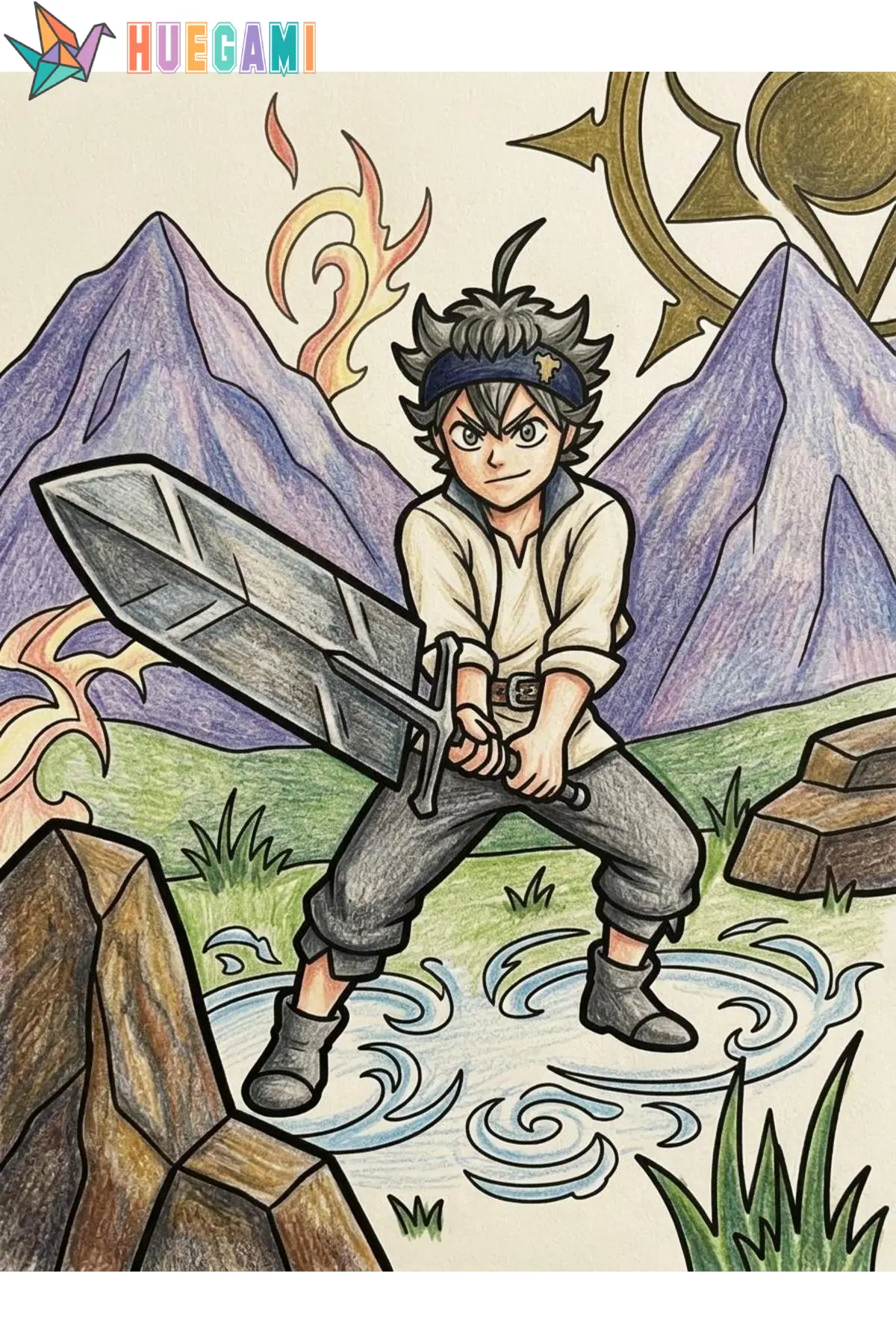 black clover coloring sheets featured image