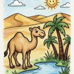 camel coloring sheets featured image