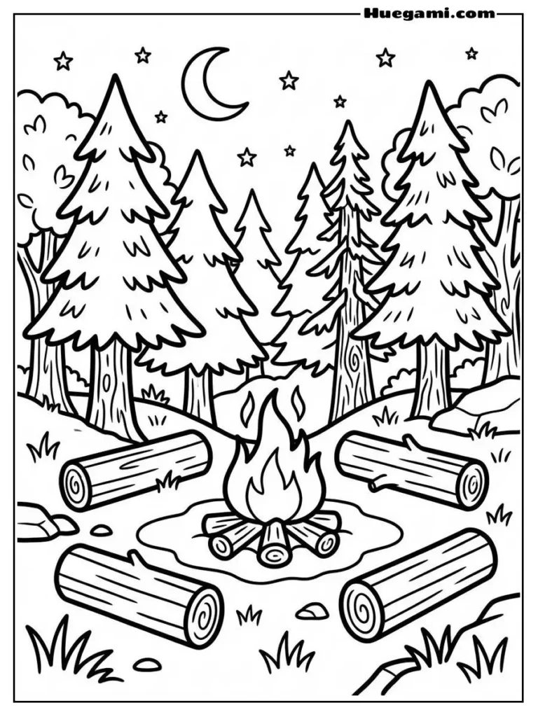 Fun Camping Coloring Sheets to Print for Free 24 Adorable Camper Van