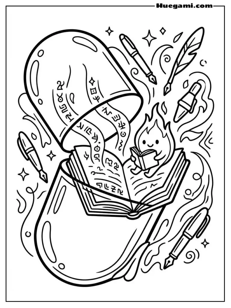 Book Spirit Capsule Illustration