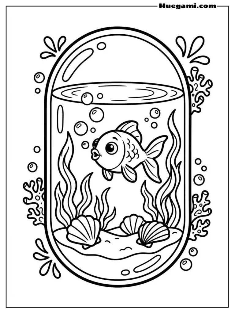 Bubble Fish Capsule Illustration