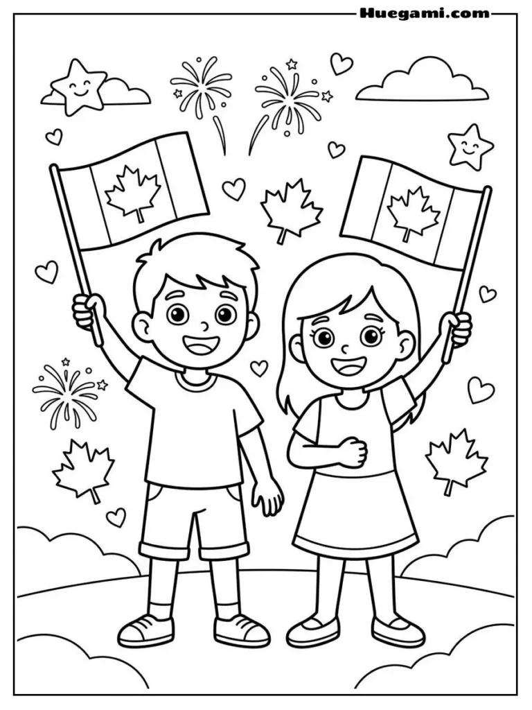 Fireworks And CN Tower Illustration