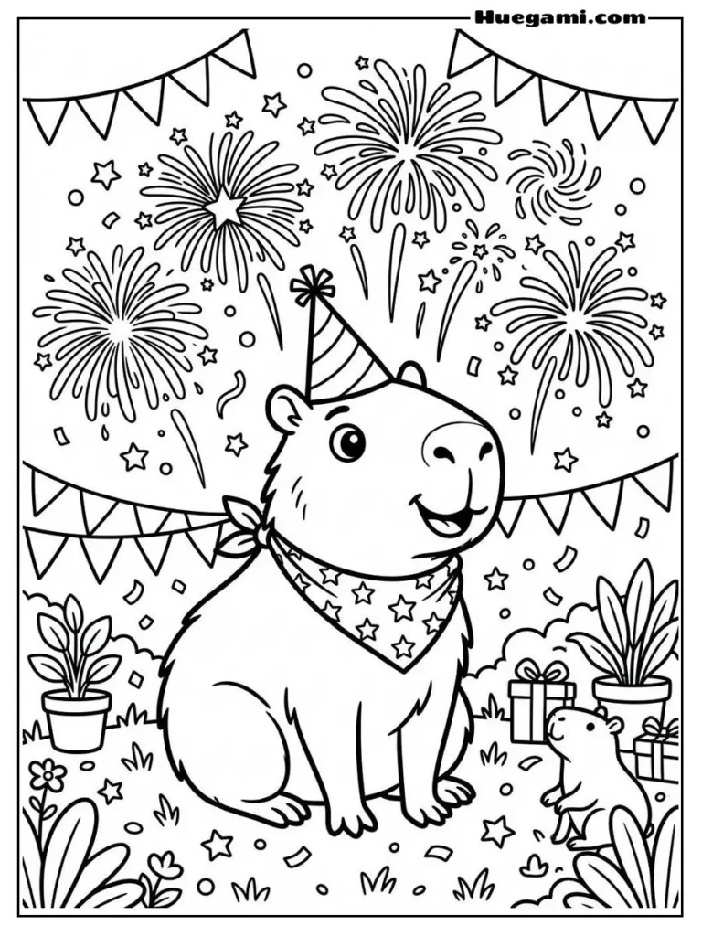 Fireworks Show In A Festive