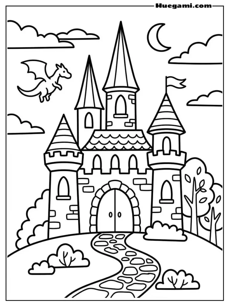 Printable Castle Coloring Sheets Kids Will Love 13 Gothic Fantasy