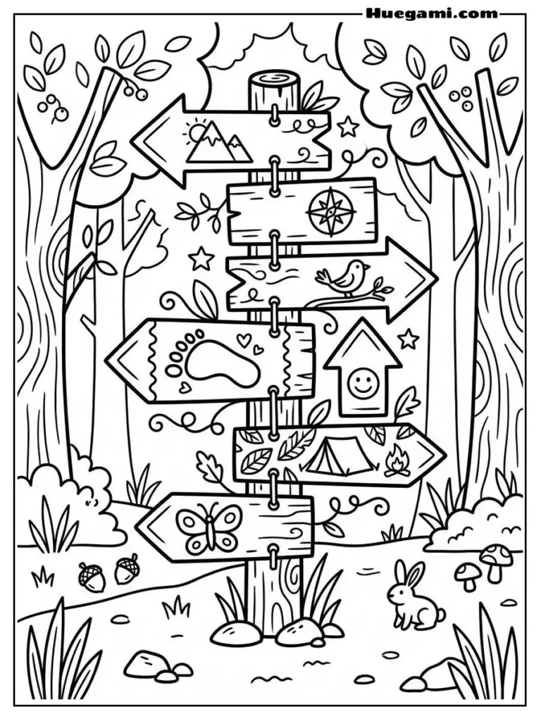 Fun Camping Coloring Sheets to Print for Free 8 Nighttime Camping With Starry Sky