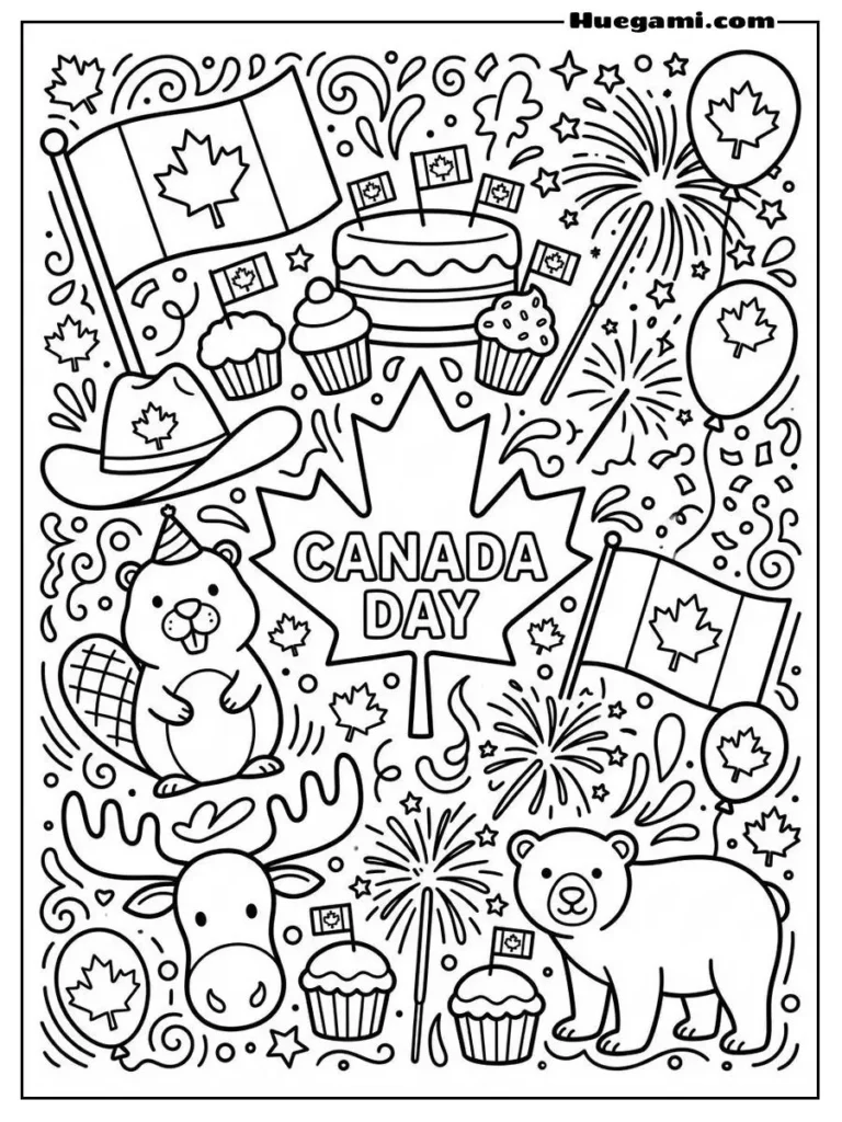 Tiny Moose With Maple Leaf Hat