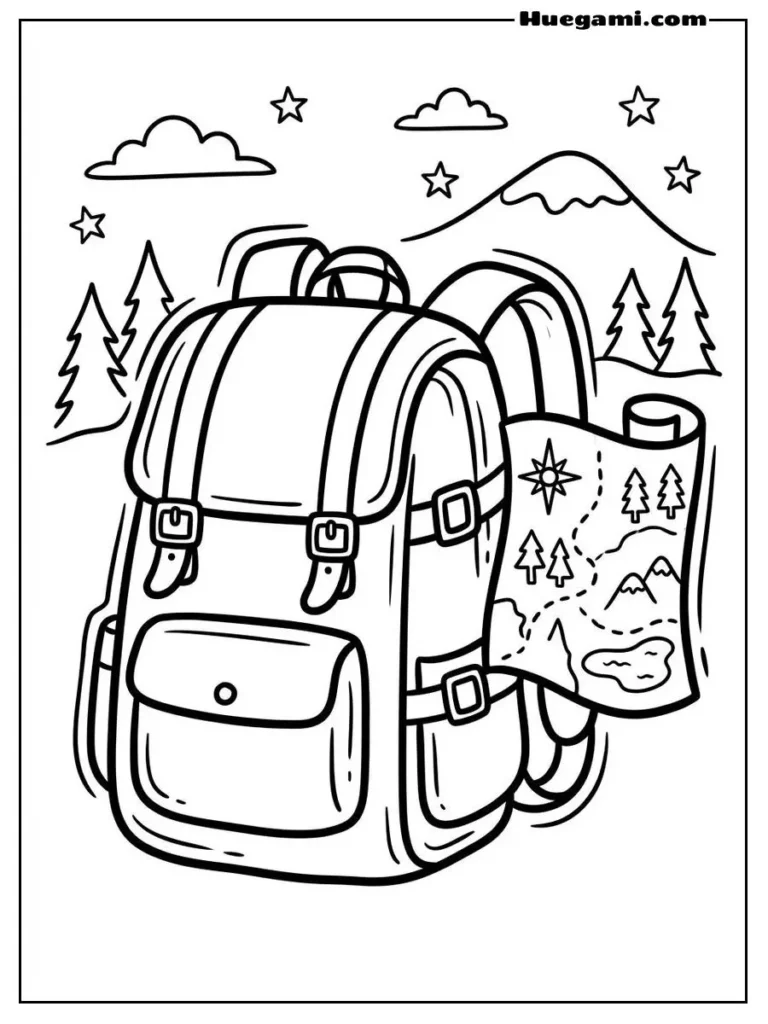 Fun Camping Coloring Sheets to Print for Free 16 Two Kids Sitting Outside